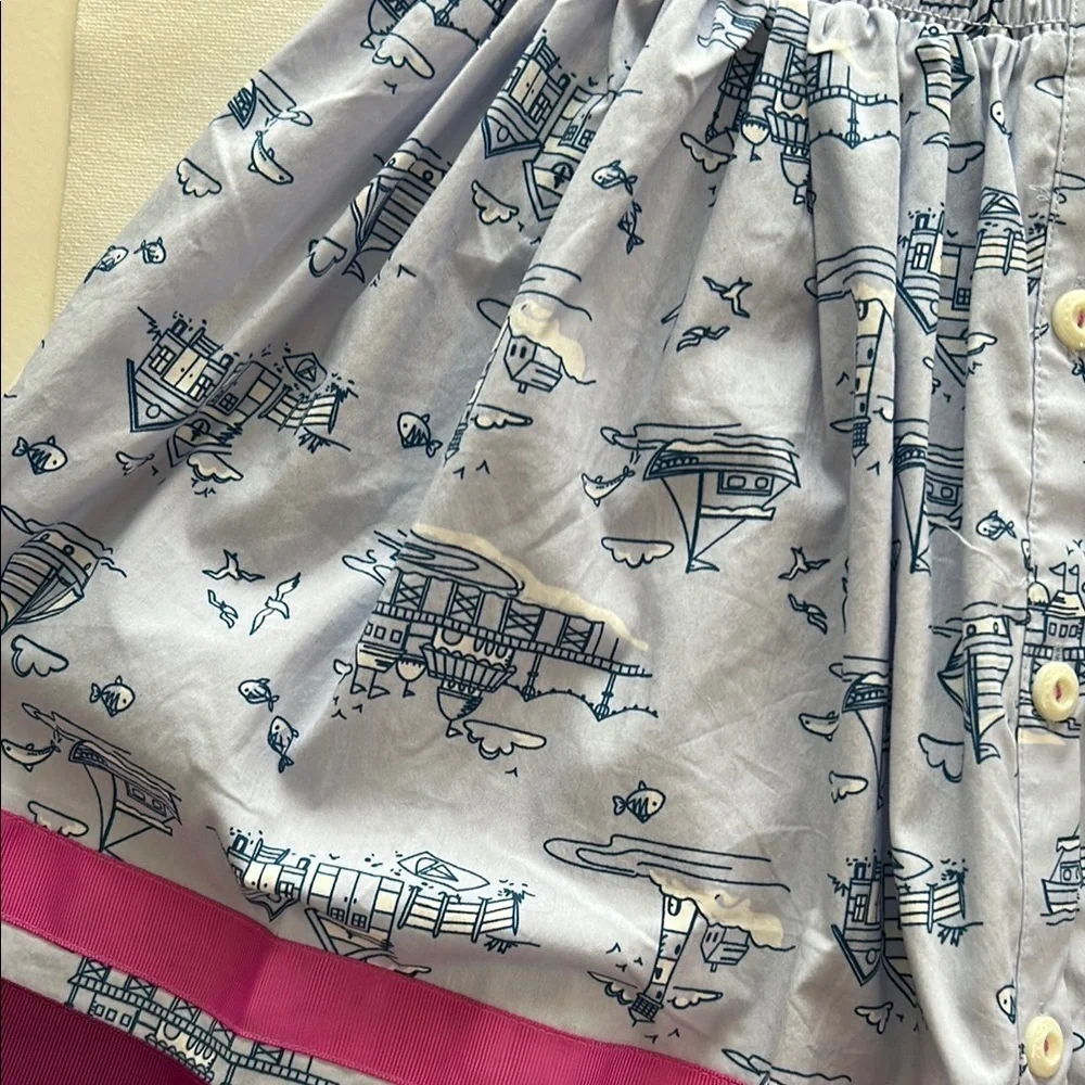 Matilda Jane It’s a Wonderful Parade Sailboat Smocked Sundress Size 4